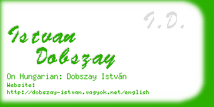 istvan dobszay business card